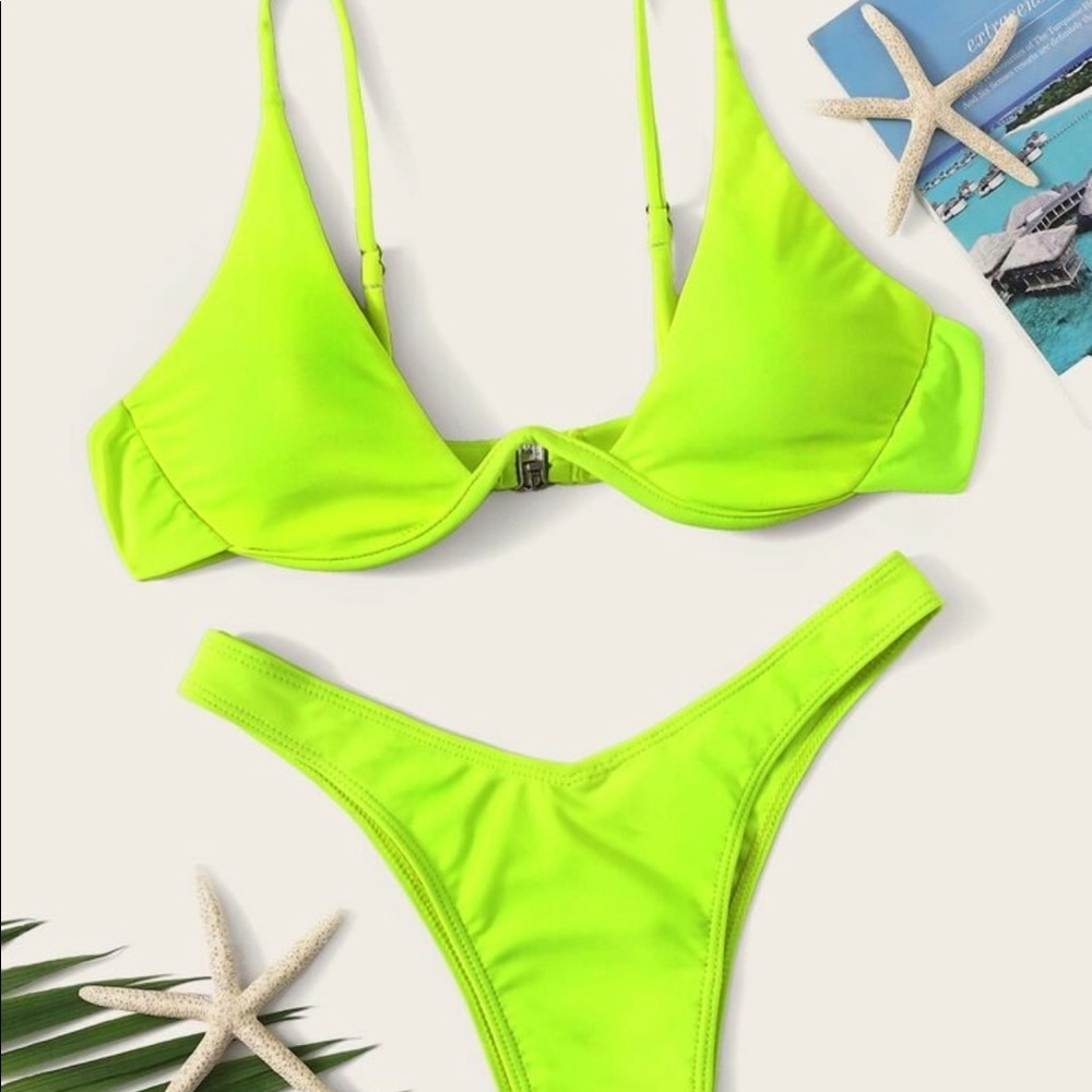 SHEIN underwire high waist bikini